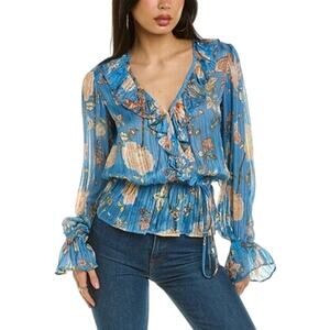Ramy Brook Veronica Wrap Front Blouse – Size S